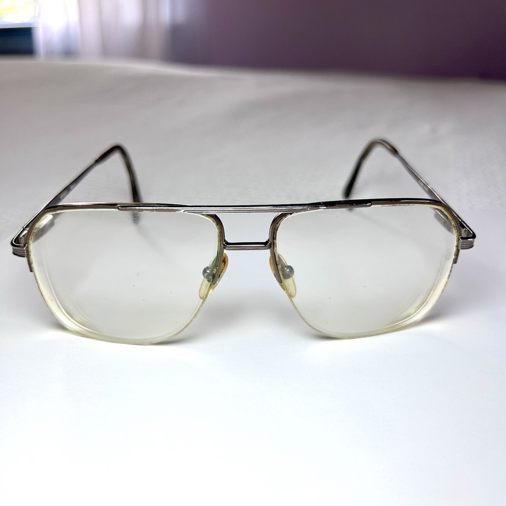 Vintage Nikon Nikonflex Aviator Style Eyeglass Frames Double Bridge Made Japan